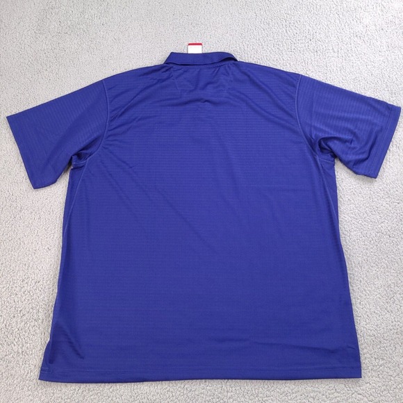 Antigua Polo Shirt Mens Size XL Blue Striped Famous And Hated Bulldog Embroidery - Picture 10 of 15
